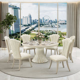Fantosini Silver Mist Round Dining Table from Michael Amini - Luna Furniture