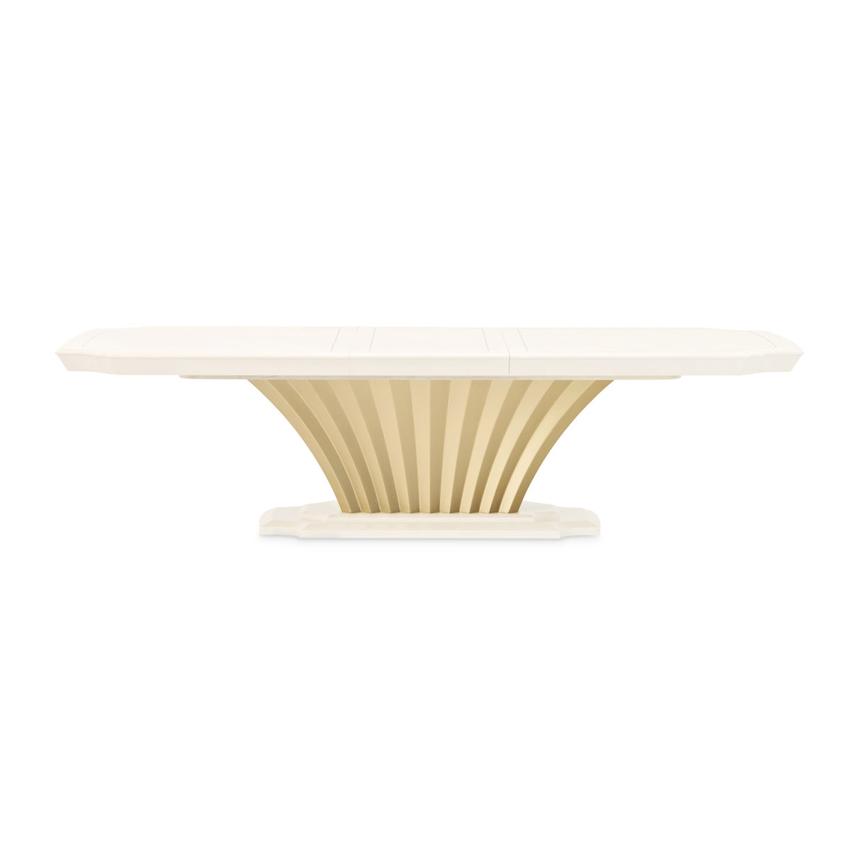 Fantosini Gold Creamy Pearl Pedestal Dining Table from Michael Amini - Luna Furniture
