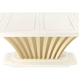 Fantosini Gold Creamy Pearl Pedestal Dining Table from Michael Amini - Luna Furniture