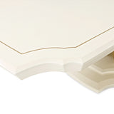 Fantosini Gold Creamy Pearl Pedestal Dining Table from Michael Amini - Luna Furniture