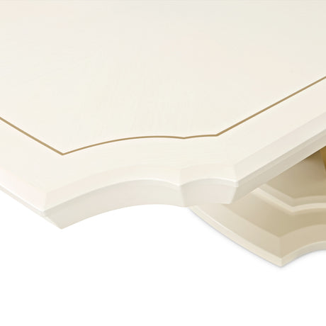 Fantosini Gold Creamy Pearl Pedestal Dining Table from Michael Amini - Luna Furniture