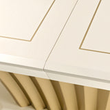 Fantosini Gold Creamy Pearl Pedestal Dining Table from Michael Amini - Luna Furniture