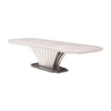 Fantosini Silver Mist Pedestal Dining Table from Michael Amini - Luna Furniture