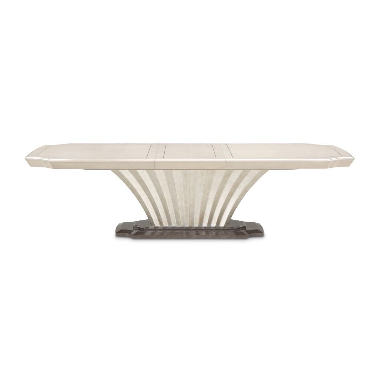 Fantosini Silver Mist Pedestal Dining Table from Michael Amini - Luna Furniture