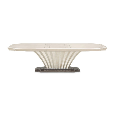 Fantosini Silver Mist Pedestal Dining Table from Michael Amini - Luna Furniture