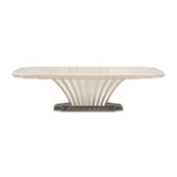 Fantosini Silver Mist Pedestal Dining Table from Michael Amini - Luna Furniture