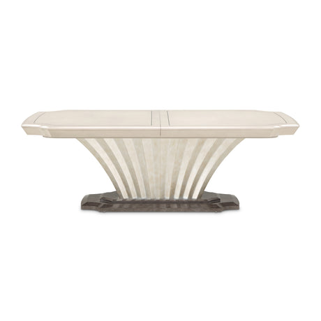 Fantosini Silver Mist Pedestal Dining Table from Michael Amini - Luna Furniture