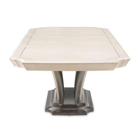 Fantosini Silver Mist Pedestal Dining Table from Michael Amini - Luna Furniture