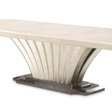 Fantosini Silver Mist Pedestal Dining Table from Michael Amini - Luna Furniture