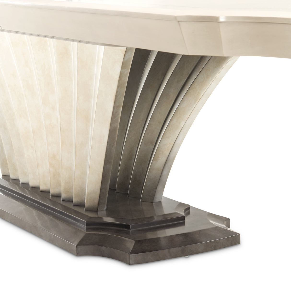 Fantosini Silver Mist Pedestal Dining Table from Michael Amini - Luna Furniture