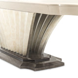 Fantosini Silver Mist Pedestal Dining Table from Michael Amini - Luna Furniture