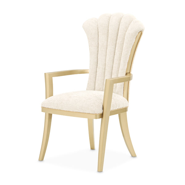 Fantosini Gold Gold Leaf Dining Arm Chair