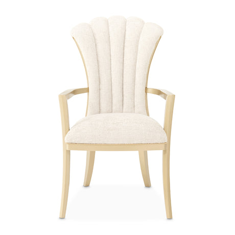Fantosini Gold Gold Leaf Dining Arm Chair from Michael Amini - Luna Furniture