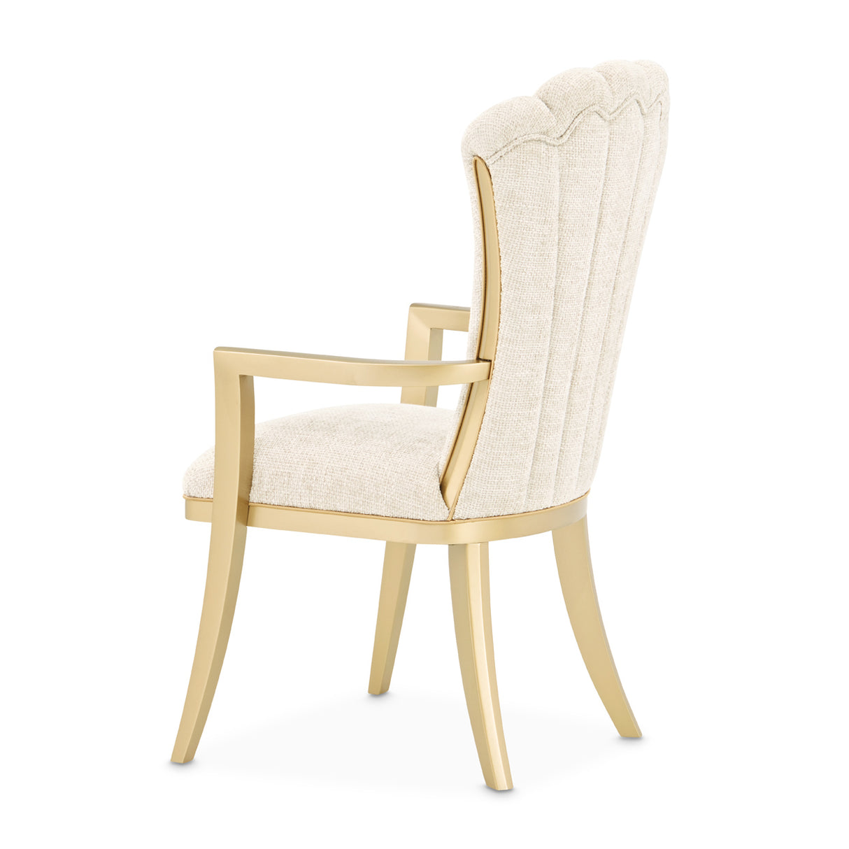 Fantosini Gold Gold Leaf Dining Arm Chair from Michael Amini - Luna Furniture