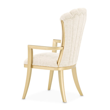Fantosini Gold Gold Leaf Dining Arm Chair from Michael Amini - Luna Furniture