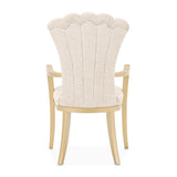 Fantosini Gold Gold Leaf Dining Arm Chair from Michael Amini - Luna Furniture