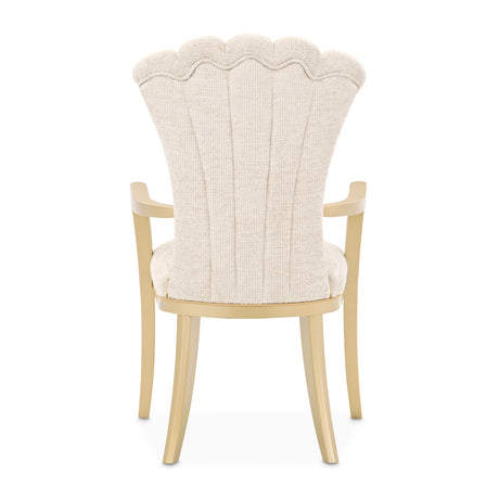 Fantosini Gold Gold Leaf Dining Arm Chair from Michael Amini - Luna Furniture