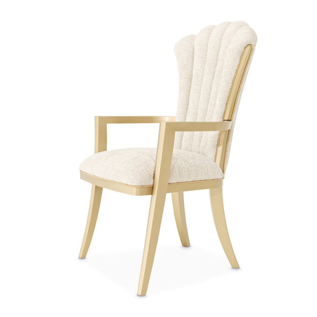 Fantosini Gold Gold Leaf Dining Arm Chair from Michael Amini - Luna Furniture
