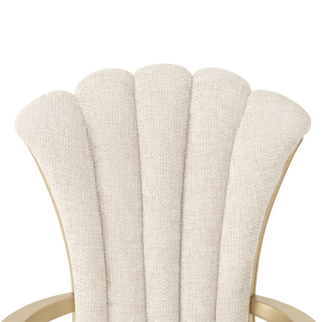 Fantosini Gold Gold Leaf Dining Arm Chair from Michael Amini - Luna Furniture