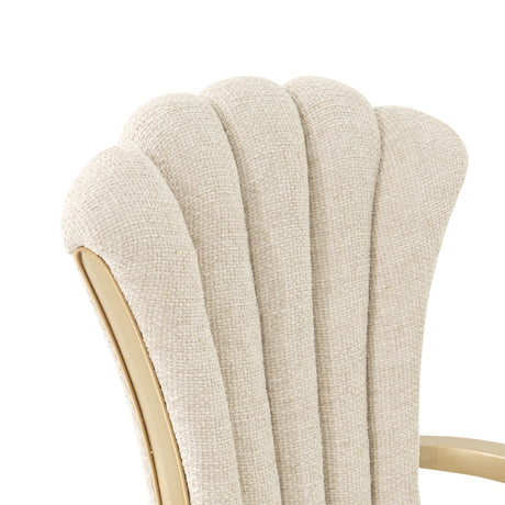 Fantosini Gold Gold Leaf Dining Arm Chair from Michael Amini - Luna Furniture
