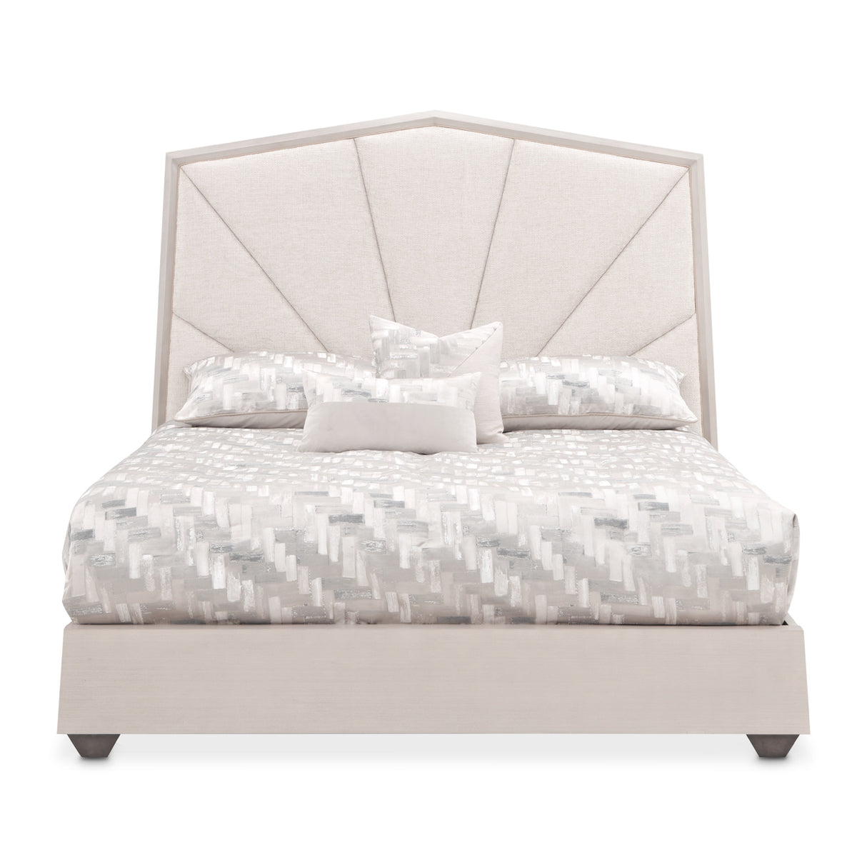 Fantosini Silver Mist Eastern King Panel Bed from Michael Amini - Luna Furniture