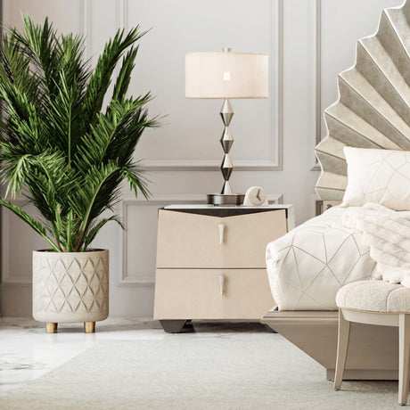 Fantosini Silver Mist Nightstand from Michael Amini - Luna Furniture