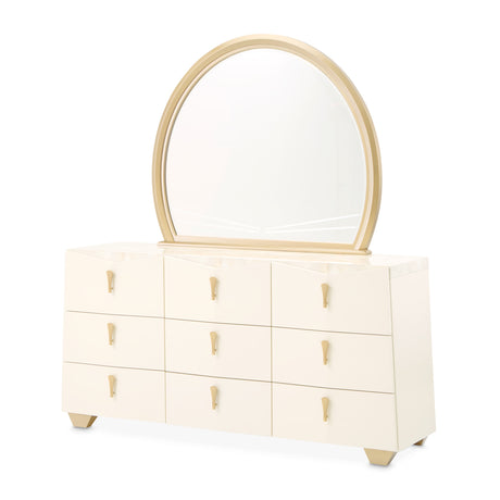Fantosini Gold Creamy Pearl Dresser With Mirror from Michael Amini - Luna Furniture