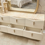 Fantosini Gold Creamy Pearl Dresser With Mirror from Michael Amini - Luna Furniture