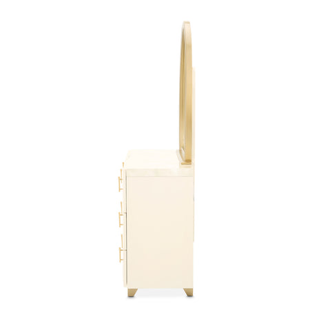 Fantosini Gold Creamy Pearl Dresser With Mirror from Michael Amini - Luna Furniture