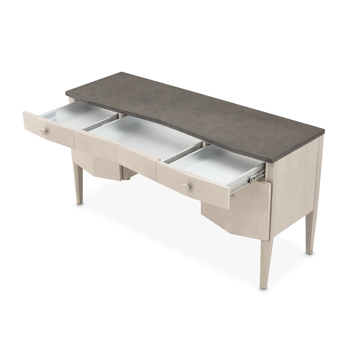 Fantosini Silver Mist Vanity Desk from Michael Amini - Luna Furniture