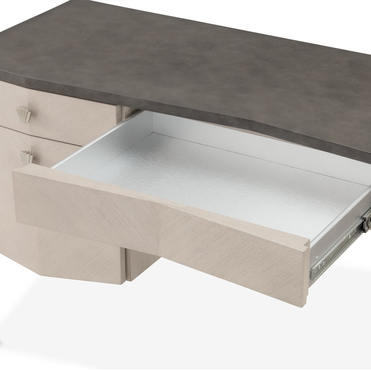 Fantosini Silver Mist Vanity Desk from Michael Amini - Luna Furniture
