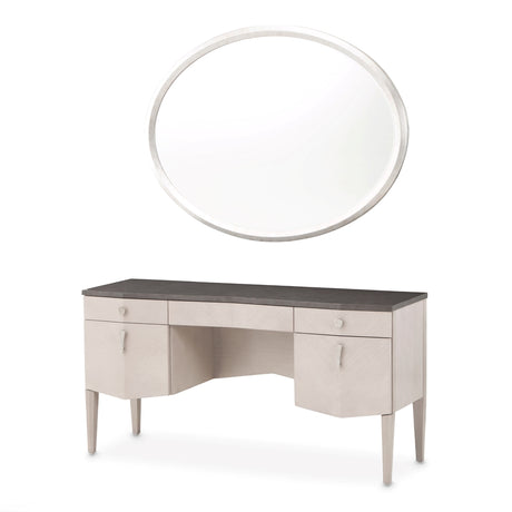 Fantosini Silver Mist Vanity With Mirror from Michael Amini - Luna Furniture
