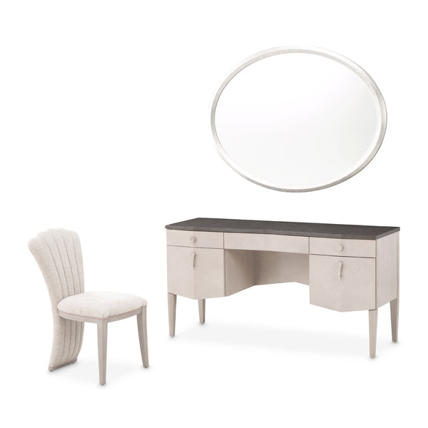 Fantosini Silver Mist Vanity Set With Mirror & Chair