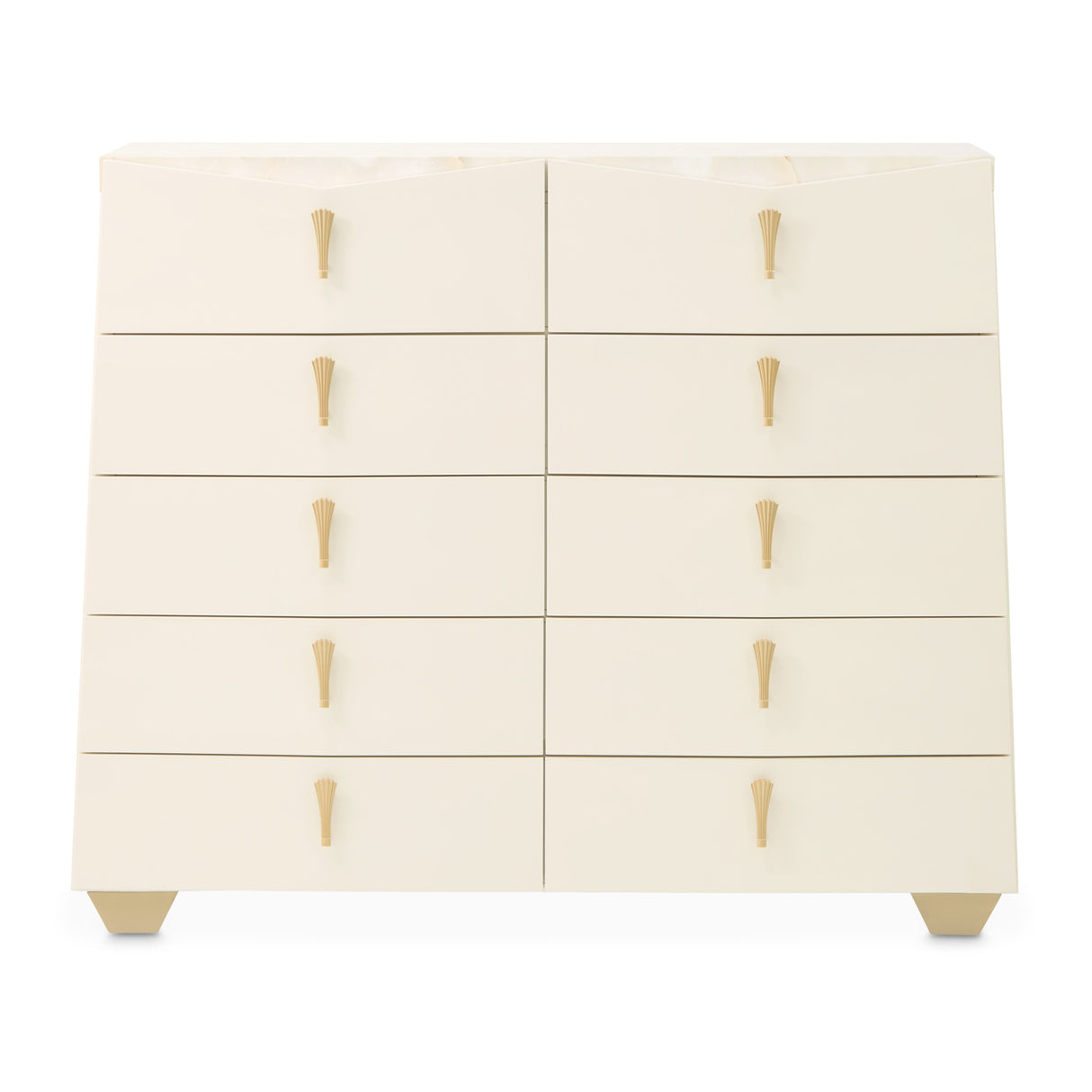 Fantosini Gold Creamy Pearl 10-drawer Chest from Michael Amini - Luna Furniture