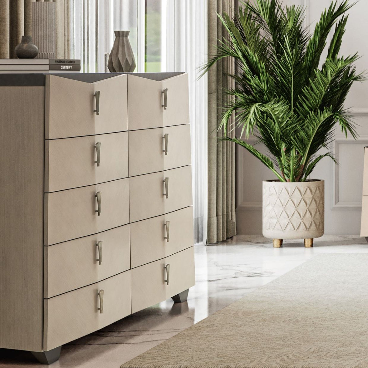 Fantosini Silver Mist Mule Chest from Michael Amini - Luna Furniture