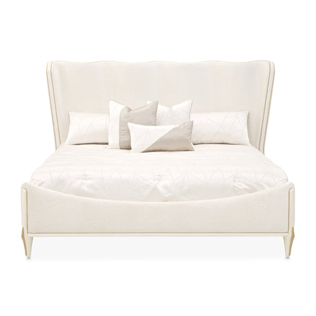 La Terrazza Creamy Pearl Upholstered Bed from Michael Amini - Luna Furniture