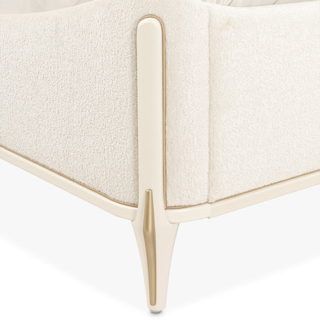 La Terrazza Creamy Pearl Upholstered Bed from Michael Amini - Luna Furniture