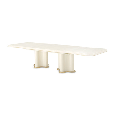 La Terrazza Creamy Pearl Double Pedestal Dining Table from Michael Amini - Luna Furniture