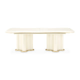 La Terrazza Creamy Pearl Double Pedestal Dining Table from Michael Amini - Luna Furniture