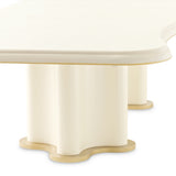La Terrazza Creamy Pearl Double Pedestal Dining Table from Michael Amini - Luna Furniture