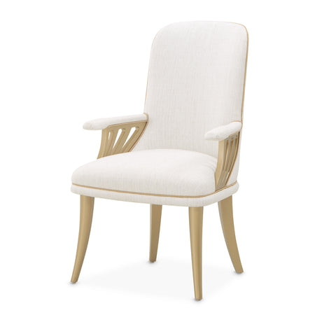 La Terrazza Creamy Pearl Dining Arm Chair from Michael Amini - Luna Furniture