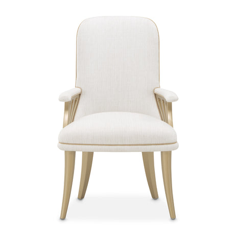 La Terrazza Creamy Pearl Dining Arm Chair from Michael Amini - Luna Furniture