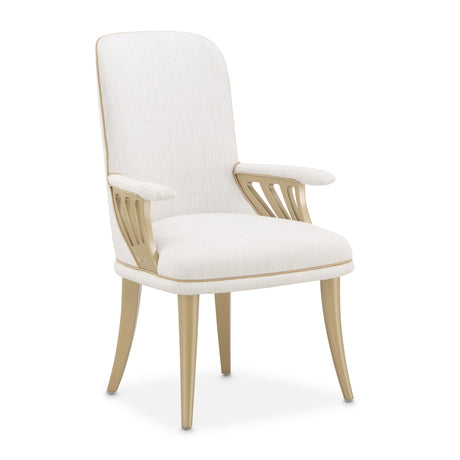 La Terrazza Creamy Pearl Dining Arm Chair from Michael Amini - Luna Furniture