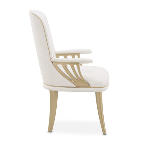 La Terrazza Creamy Pearl Dining Arm Chair from Michael Amini - Luna Furniture