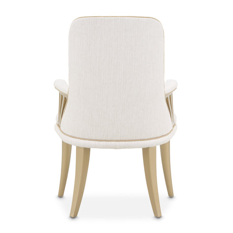 La Terrazza Creamy Pearl Dining Arm Chair from Michael Amini - Luna Furniture