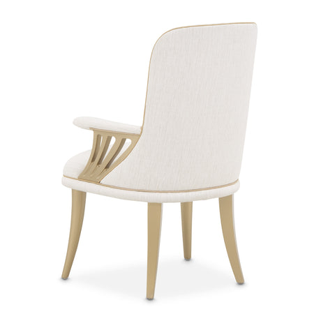 La Terrazza Creamy Pearl Dining Arm Chair from Michael Amini - Luna Furniture