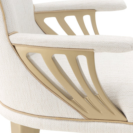 La Terrazza Creamy Pearl Dining Arm Chair from Michael Amini - Luna Furniture