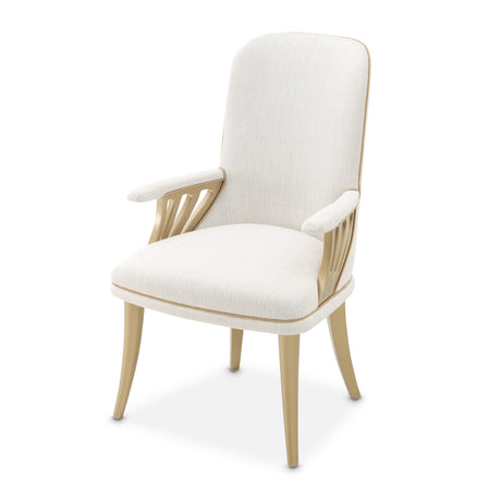 La Terrazza Creamy Pearl Dining Arm Chair from Michael Amini - Luna Furniture