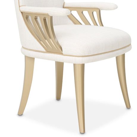 La Terrazza Creamy Pearl Dining Arm Chair from Michael Amini - Luna Furniture