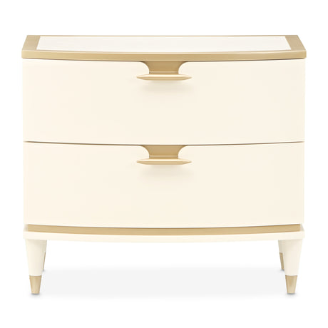 La Terrazza Creamy Pearl Large Nightstand from Michael Amini - Luna Furniture
